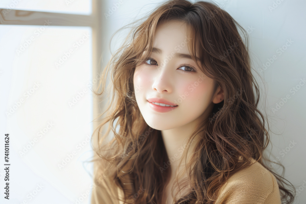 パーマ ロング 女性